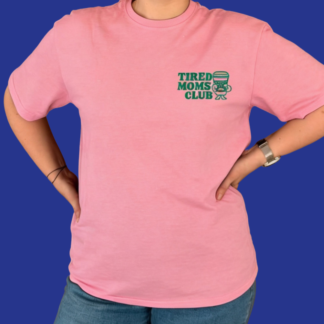 Футболка з вишивкою "Tired Moms' Club"